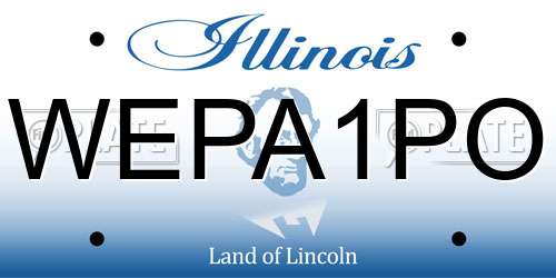 WEPA1PO Illinois License Plate