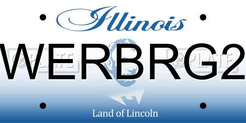 WERBRG2 Illinois License Plate