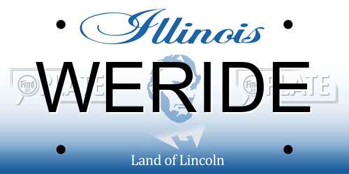 WERIDE Illinois License Plate