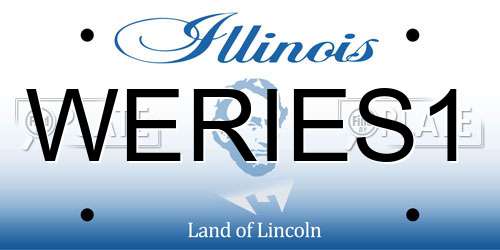 WERIES1 Illinois License Plate