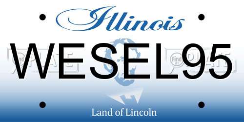 WESEL95 Illinois License Plate