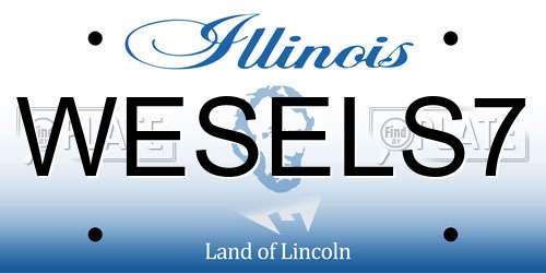 WESELS7 Illinois License Plate