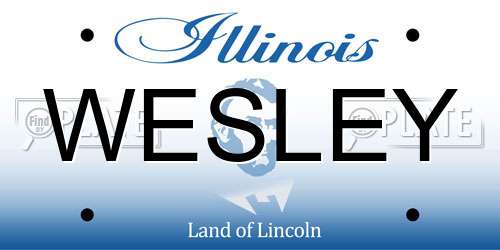 WESLEY Illinois License Plate