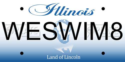 WESWIM8 Illinois License Plate