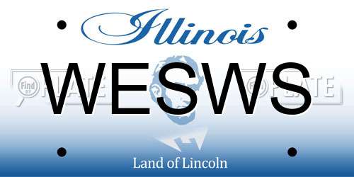 WESWS Illinois License Plate