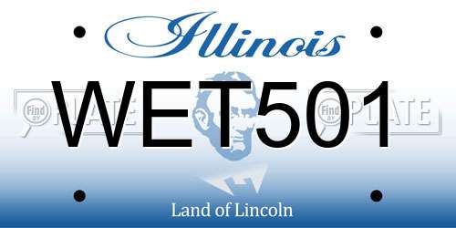 WET501 Illinois License Plate