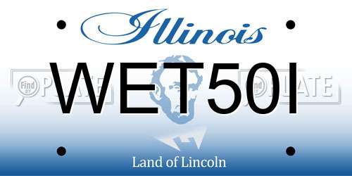 WET50I Illinois License Plate