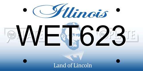 WET623 Illinois License Plate