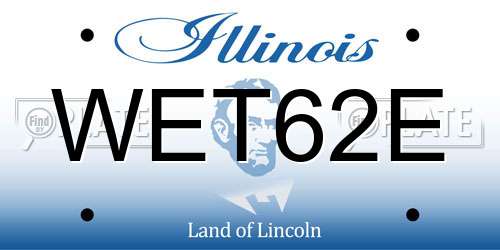 WET62E Illinois License Plate