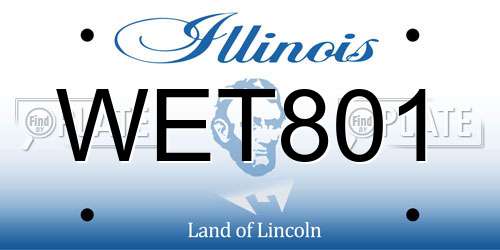 WET801 Illinois License Plate