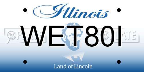 WET80I Illinois License Plate