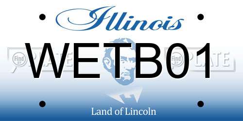 WETB01 Illinois License Plate