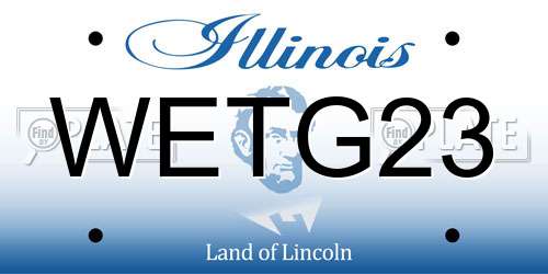 WETG23 Illinois License Plate