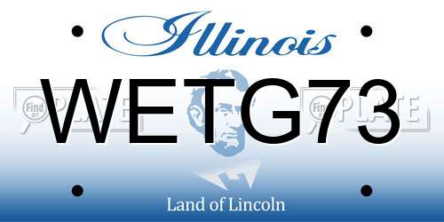 WETG73 Illinois License Plate
