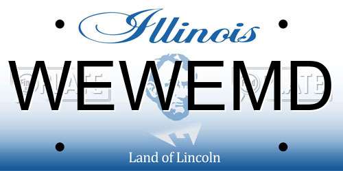 WEWEMD Illinois License Plate