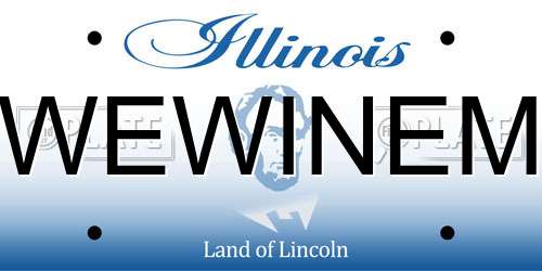 WEWINEM Illinois License Plate
