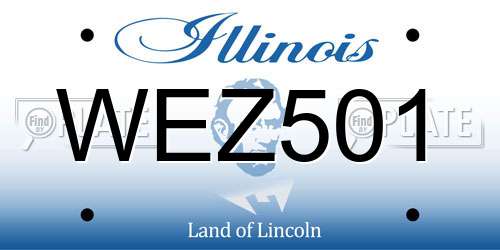 WEZ501 Illinois License Plate