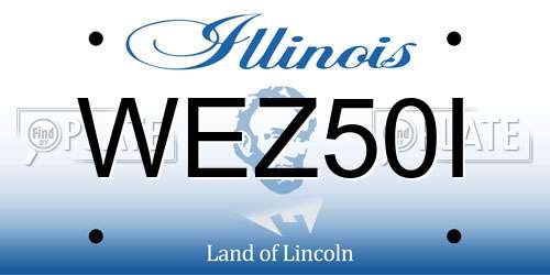 WEZ50I Illinois License Plate