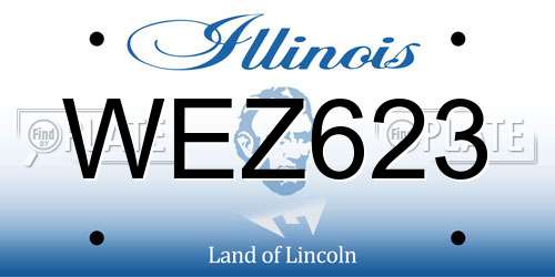 WEZ623 Illinois License Plate