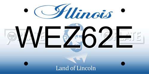 WEZ62E Illinois License Plate