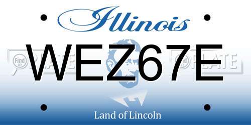 WEZ67E Illinois License Plate