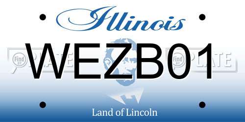 WEZB01 Illinois License Plate