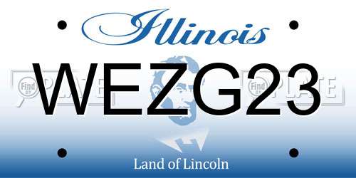 WEZG23 Illinois License Plate