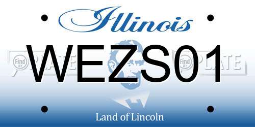 WEZS01 Illinois License Plate