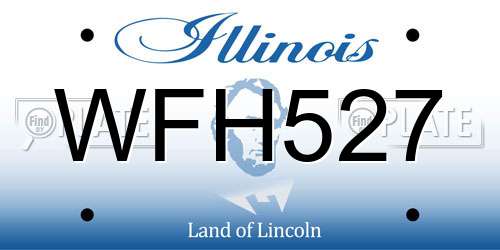 WFH527 Illinois License Plate
