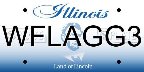 WFLAGG3 Illinois License Plate