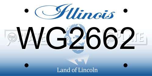 WG2662 Illinois License Plate
