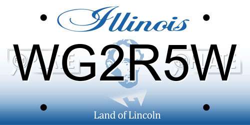 WG2R5W Illinois License Plate