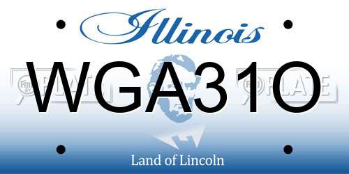 WGA31O Illinois License Plate