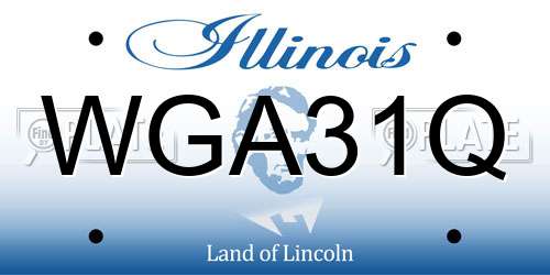 WGA31Q Illinois License Plate