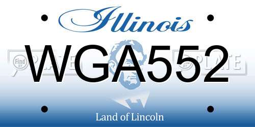 WGA552 Illinois License Plate