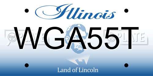 WGA55T Illinois License Plate