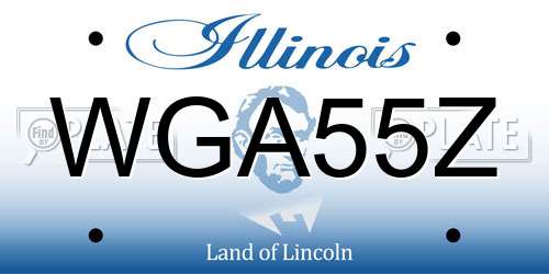 WGA55Z Illinois License Plate
