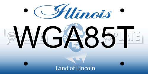 WGA85T Illinois License Plate