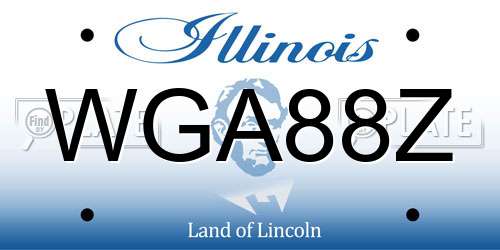WGA88Z Illinois License Plate