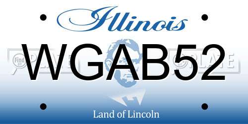 WGAB52 Illinois License Plate
