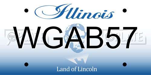 WGAB57 Illinois License Plate