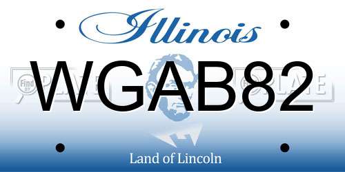 WGAB82 Illinois License Plate