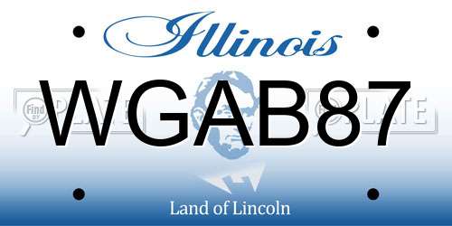 WGAB87 Illinois License Plate