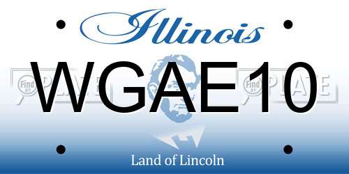 WGAE10 Illinois License Plate
