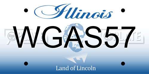 WGAS57 Illinois License Plate
