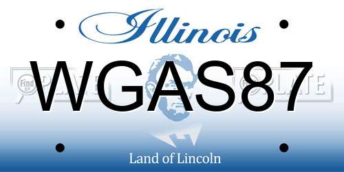 WGAS87 Illinois License Plate