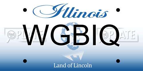 WGBIQ Illinois License Plate