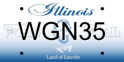 WGN35 Illinois License Plate