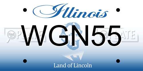 WGN55 Illinois License Plate