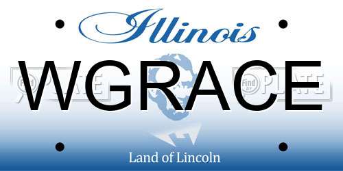WGRACE Illinois License Plate